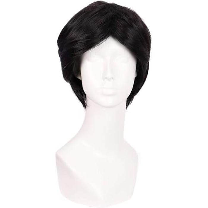 DILLARDS Men's Short Straight Cosplay Wig, Black - Image 3